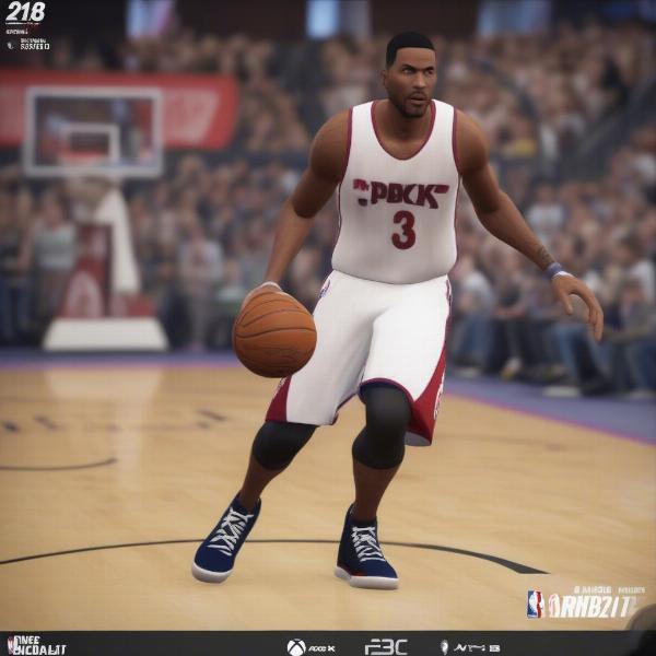 nba 2k18 gameplay on xbox 360 showing smooth dribbling moves