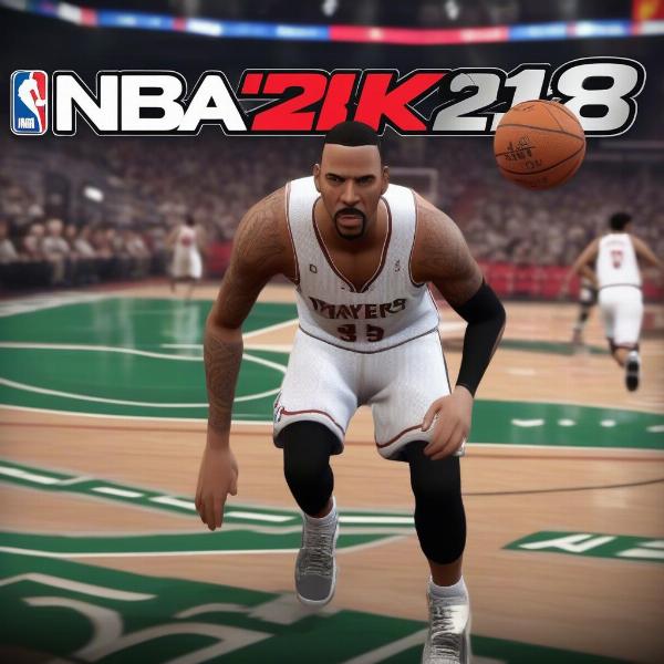 visuals of nba 2k18 showing player models and court details on xbox 360