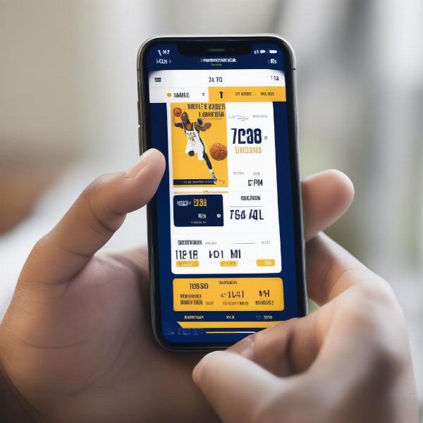 NBA App Showing Pacers Game Details