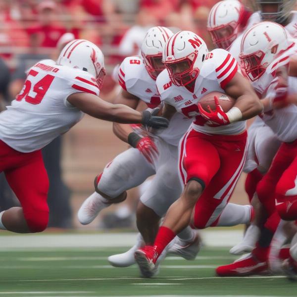nebraska running game action