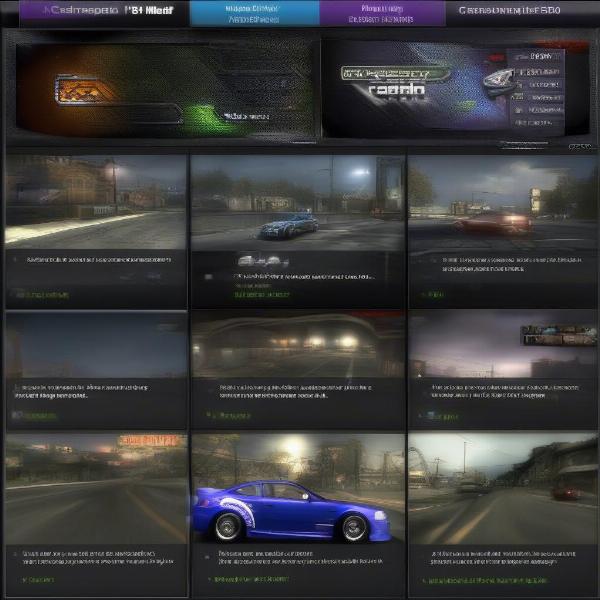 Need For Speed Carbon Xbox 360 Car Customization Menu