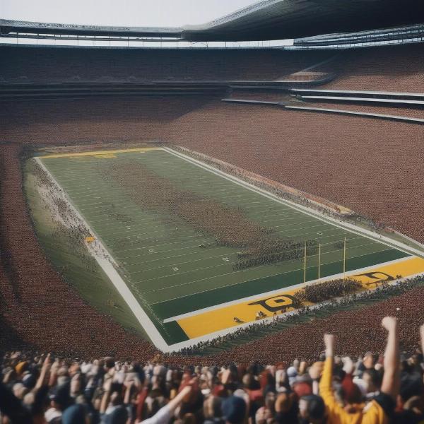 Excited Crowd at New Year's Day Football Games