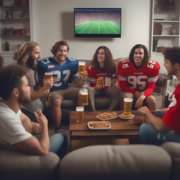 themed nfl drinking game party