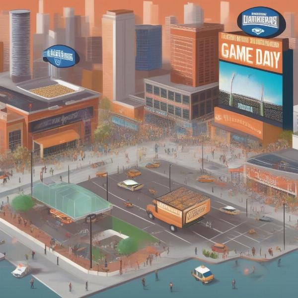 Local businesses on game day
