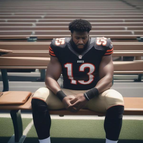 nfl player resting after monday night game
