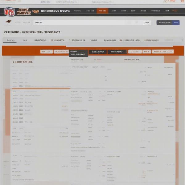 Official NFL schedule website showing the Cleveland Browns games