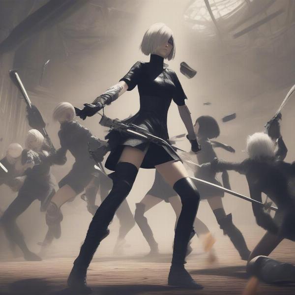 Striking Nier Automata Combat