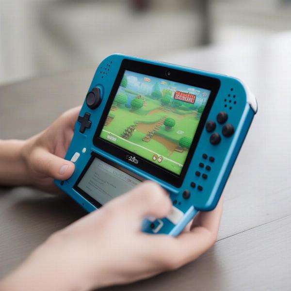 nintendo 2ds console playing game