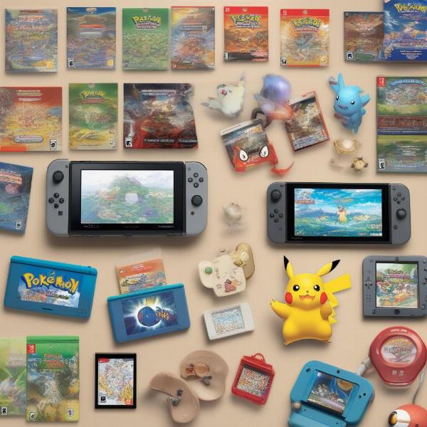 multiple nintendo consoles with pokemon titles