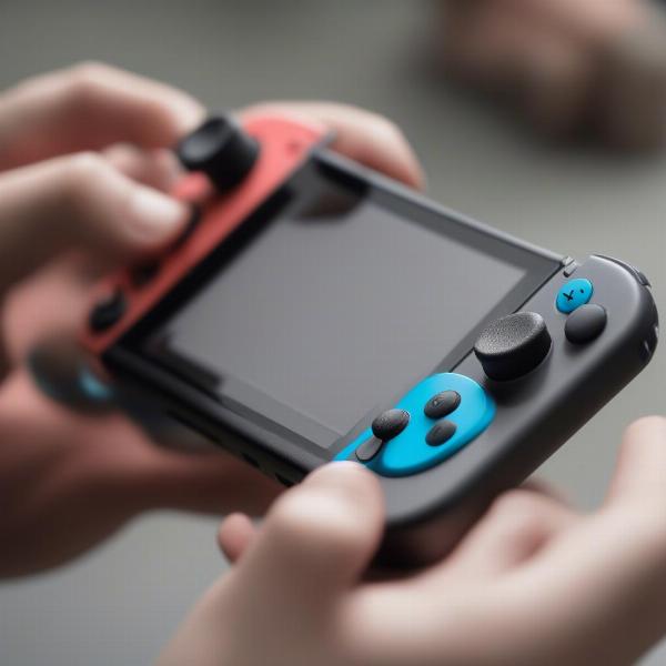 nintendo switch controller being used for gameplay