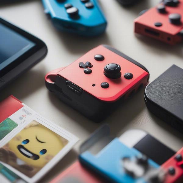 Nintendo Switch game cards and console