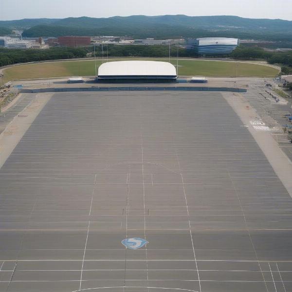 empty nissan stadium parking