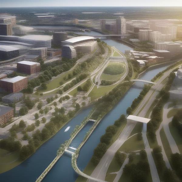 river greenway near nissan stadium