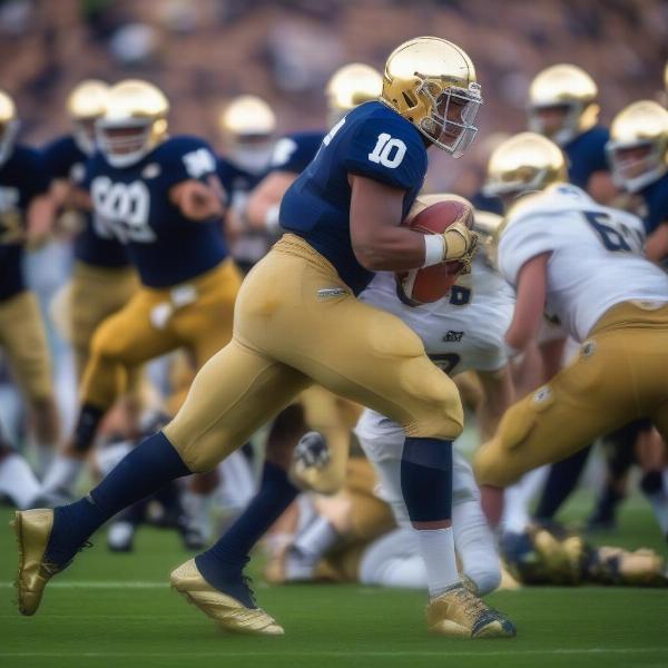 notre dame football team in action