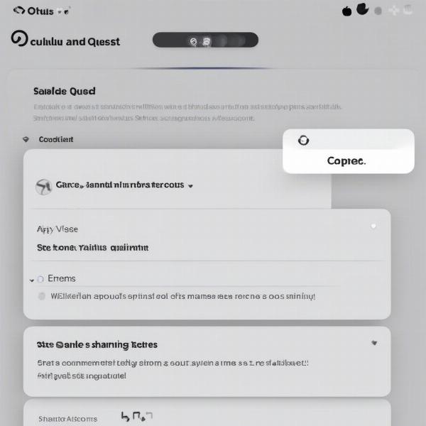oculus quest 2 app sharing settings
