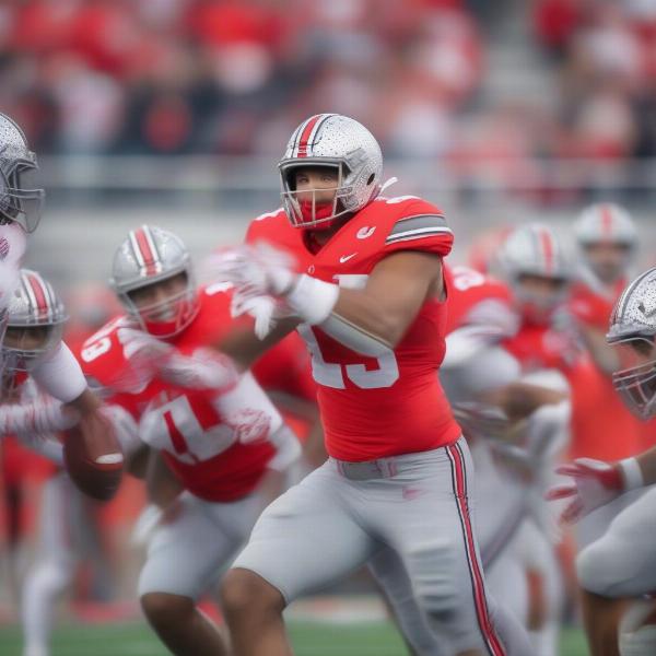 Key Ohio State football players in action