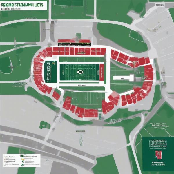 Parking map for Ohio University football games