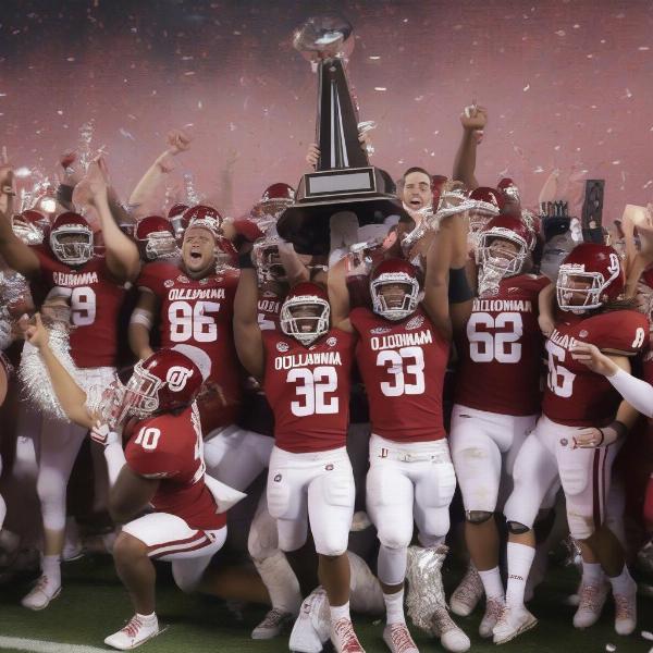 oklahoma sooners football bowl game trophy