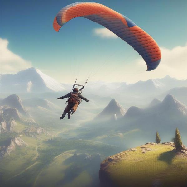 Open World Flying Game Exploration Scene