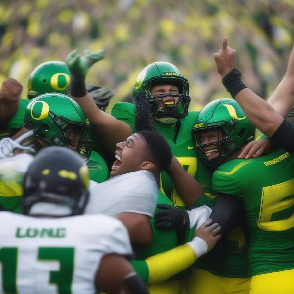 Oregon Ducks Football Game Celebration