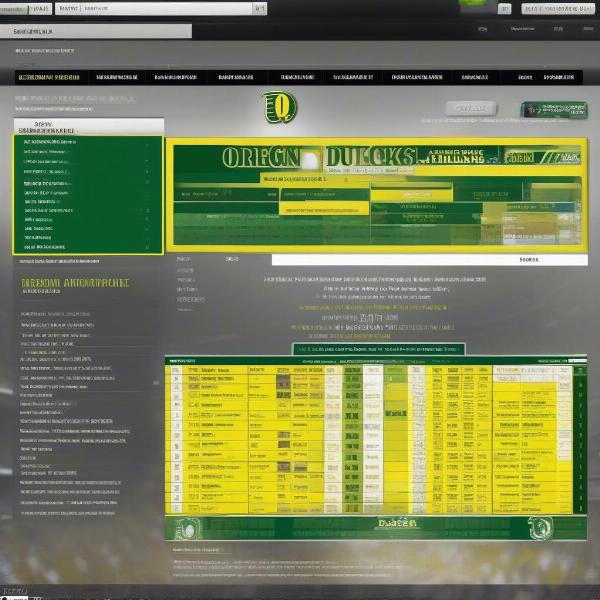 Oregon Ducks Game Schedule Website Screenshot