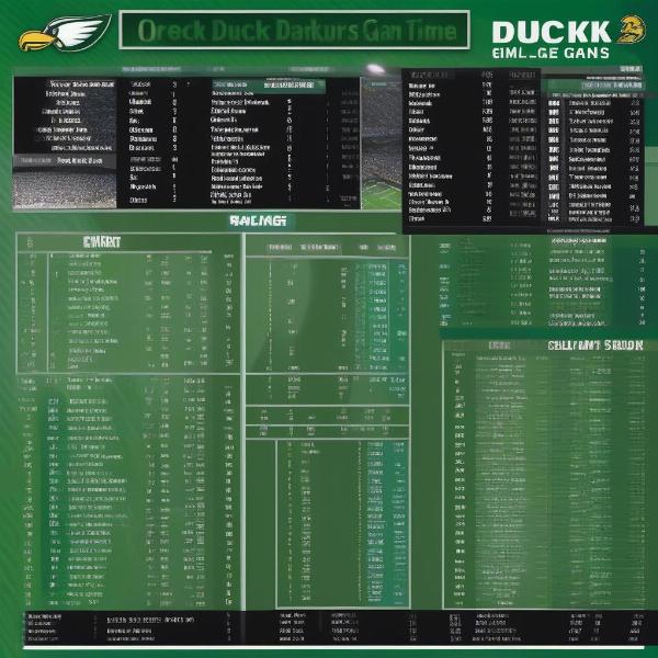 Oregon Ducks Football Game Scoreboard