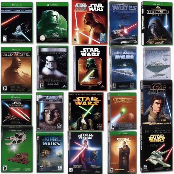 original xbox star wars games box art