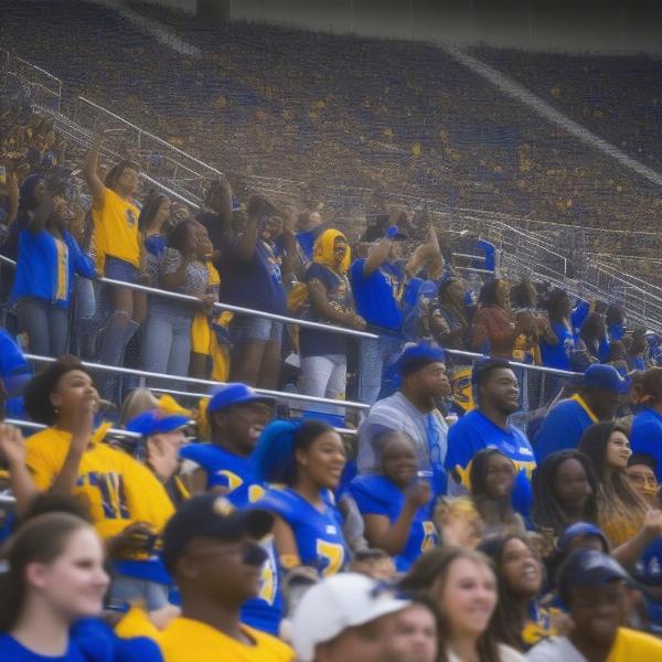 Oscar Smith Football game atmosphere with fans cheering