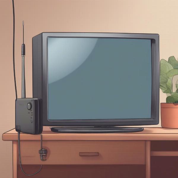 over the air antenna connected to a tv