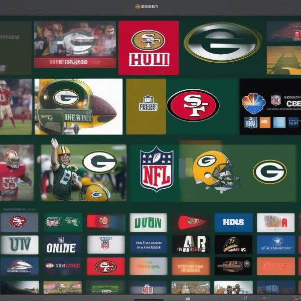 NFL streaming services on a laptop screen