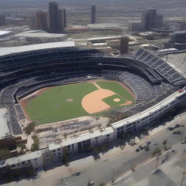 Official Padres parking lot near Petco Park