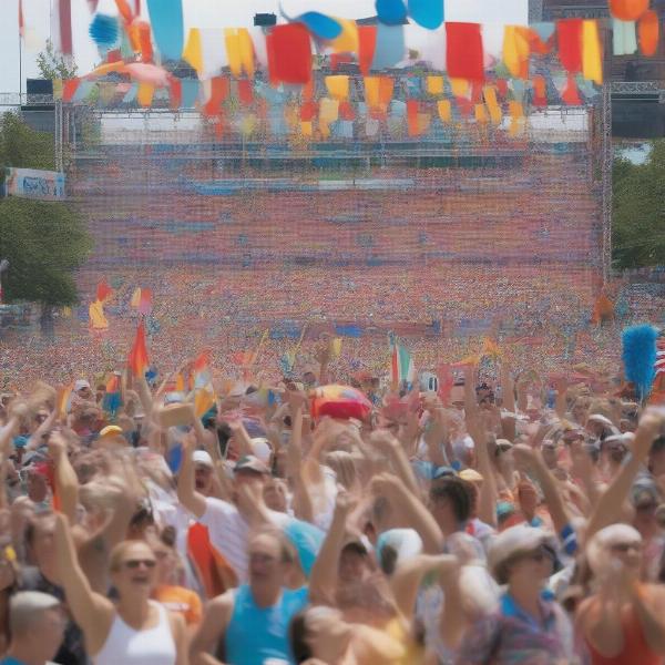 Festive atmosphere during Pan American Games in Cleveland
