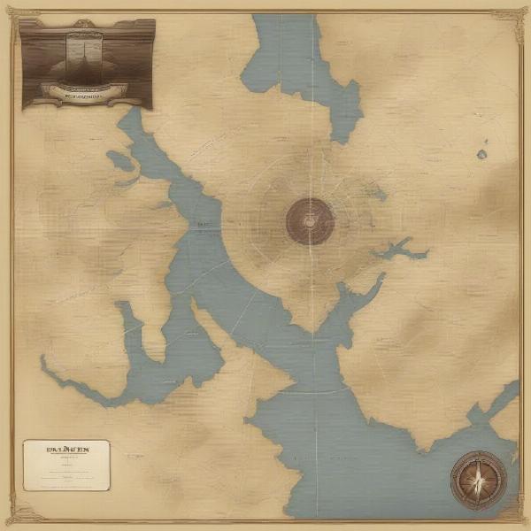 Panem Map Showing the Districts and the Capitol