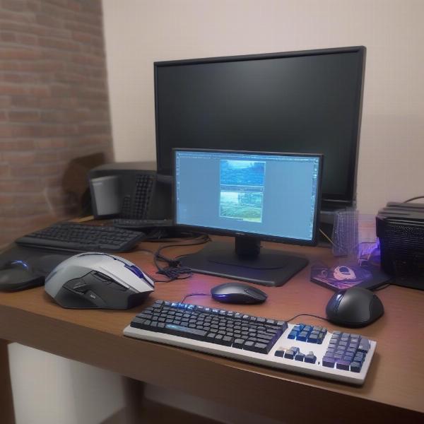 pc gaming setup with emulator
