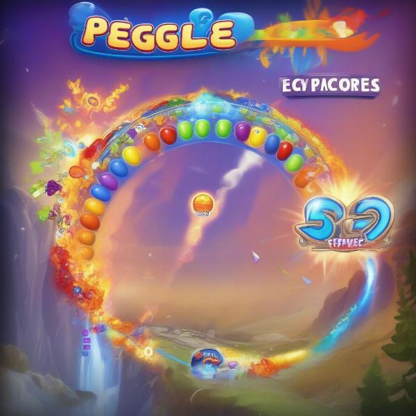 peggle 2 xbox 360 screenshot showcasing fever mode with colorful explosions