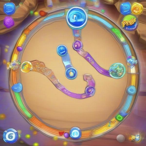 peggle 2 xbox 360 gameplay featuring a colorful board of pegs and balls