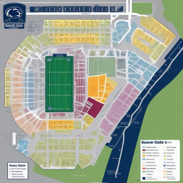 Penn State Beaver Stadium Parking Map