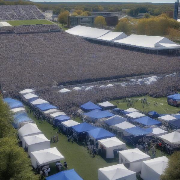 Penn State Football Game Day Tailgating Scene