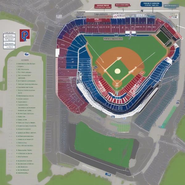 phillies parking map showing lot locations