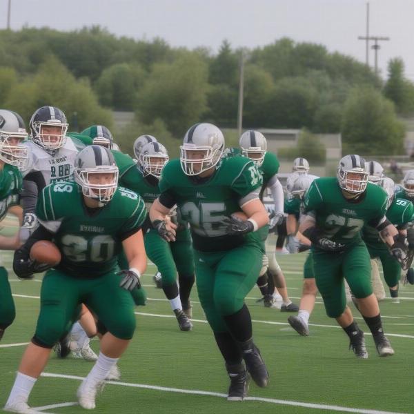 pine richland rams football team play