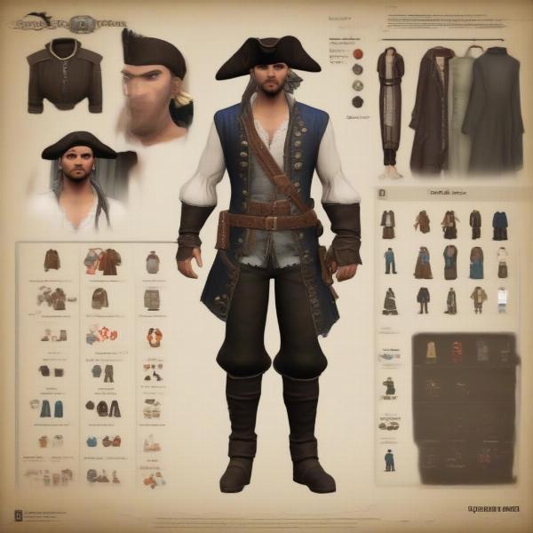 pirate character customization video game