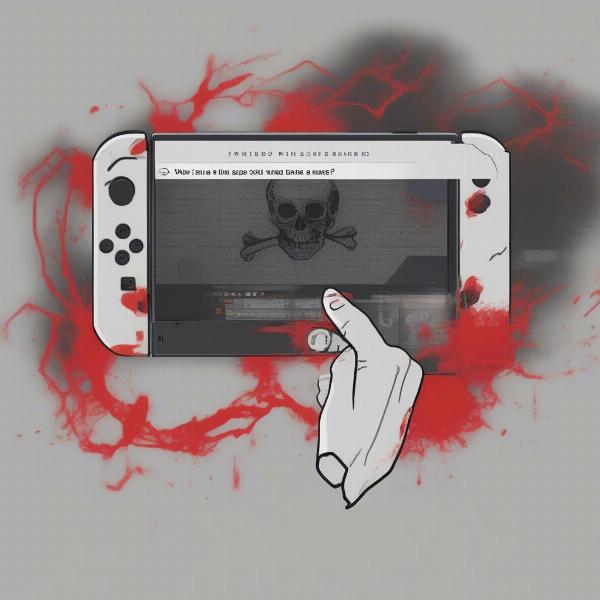 warning message about pirated games on nintendo switch