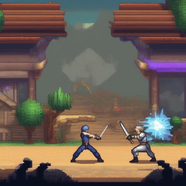 2d fighting pixel art 