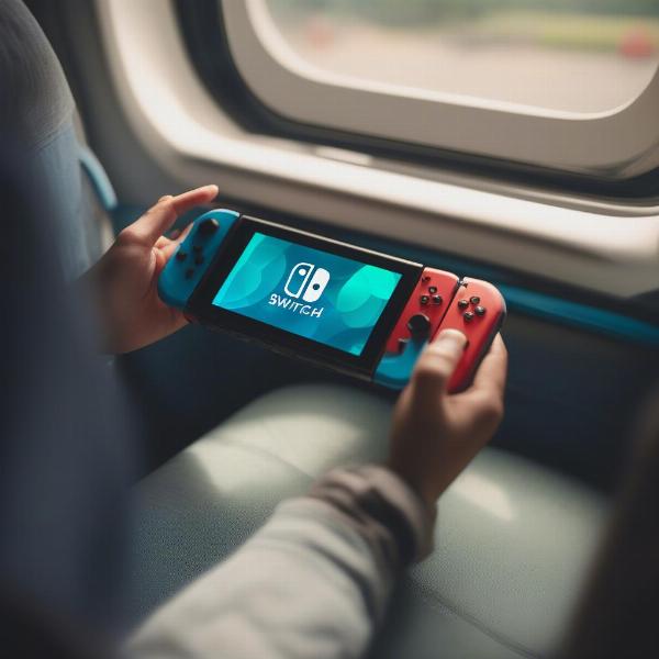 portable game consoles on airplane
