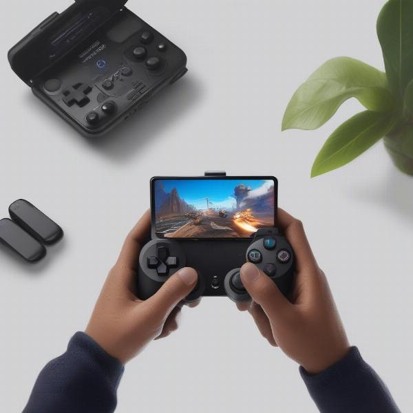 portable gaming device with controller