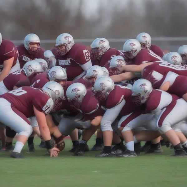 Prairie Ridge offensive line blocking game