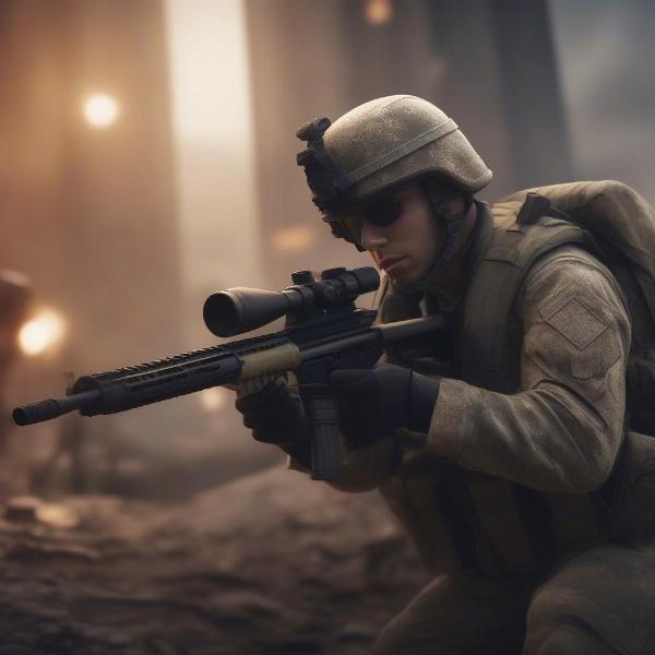 ps plus war game showing soldier in combat