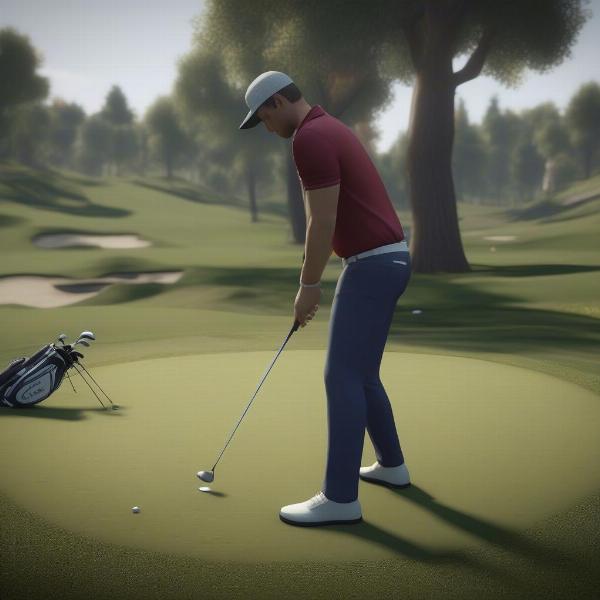 Realistic PS4 Golf Game Swing