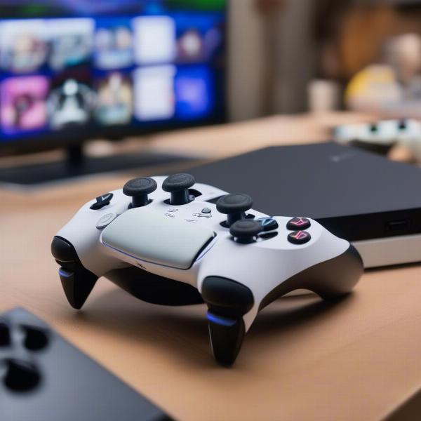 ps5 slim playing ps4 game with controller