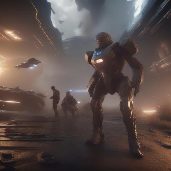Advanced Graphics in a Future PS5 War Game